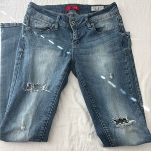 Guess Women's Light Blue Ripped Skinny Jeans